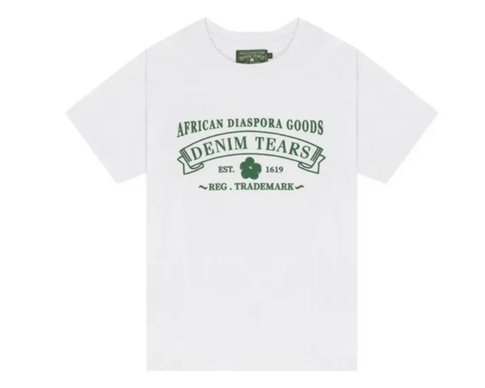 Denim Tear ADG Tee Green Print White