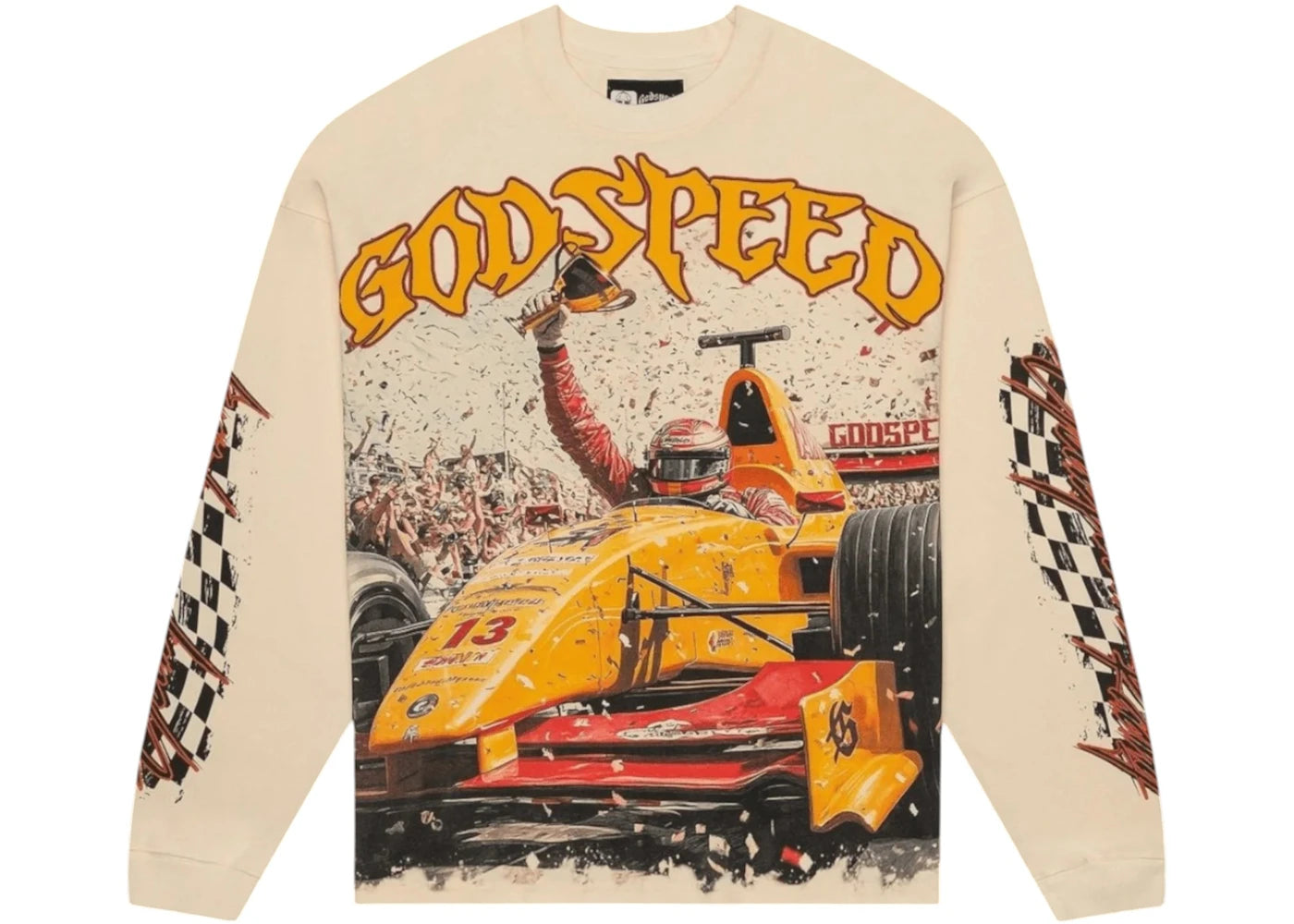 Godspeed F1 Finishline L/S T-Shirt Bone