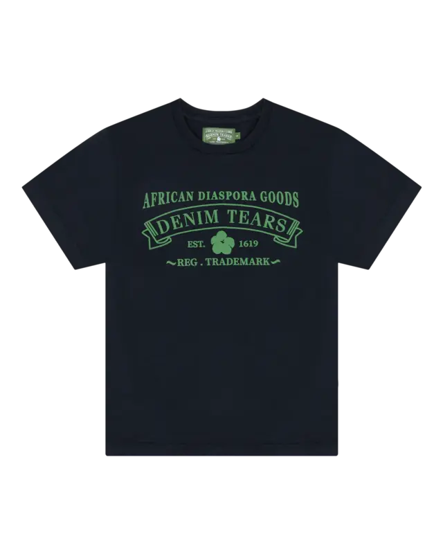 Denim Tear ADG Tee Green Print Navy