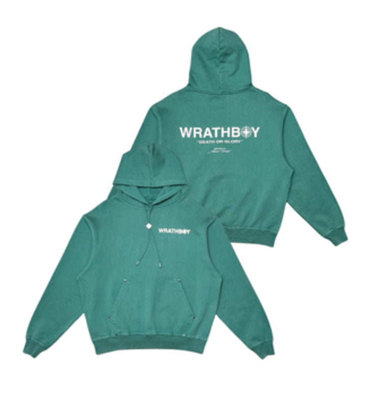 WrathBoy Crop Classic Hoodie Green