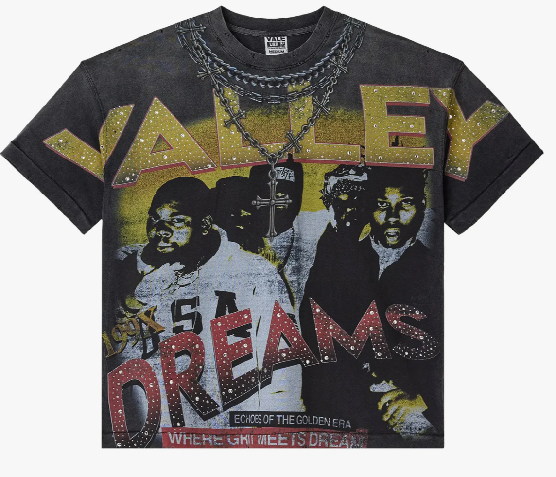VALE FOREVER GOLDEN CHAMBERS BLING TEE BLACK