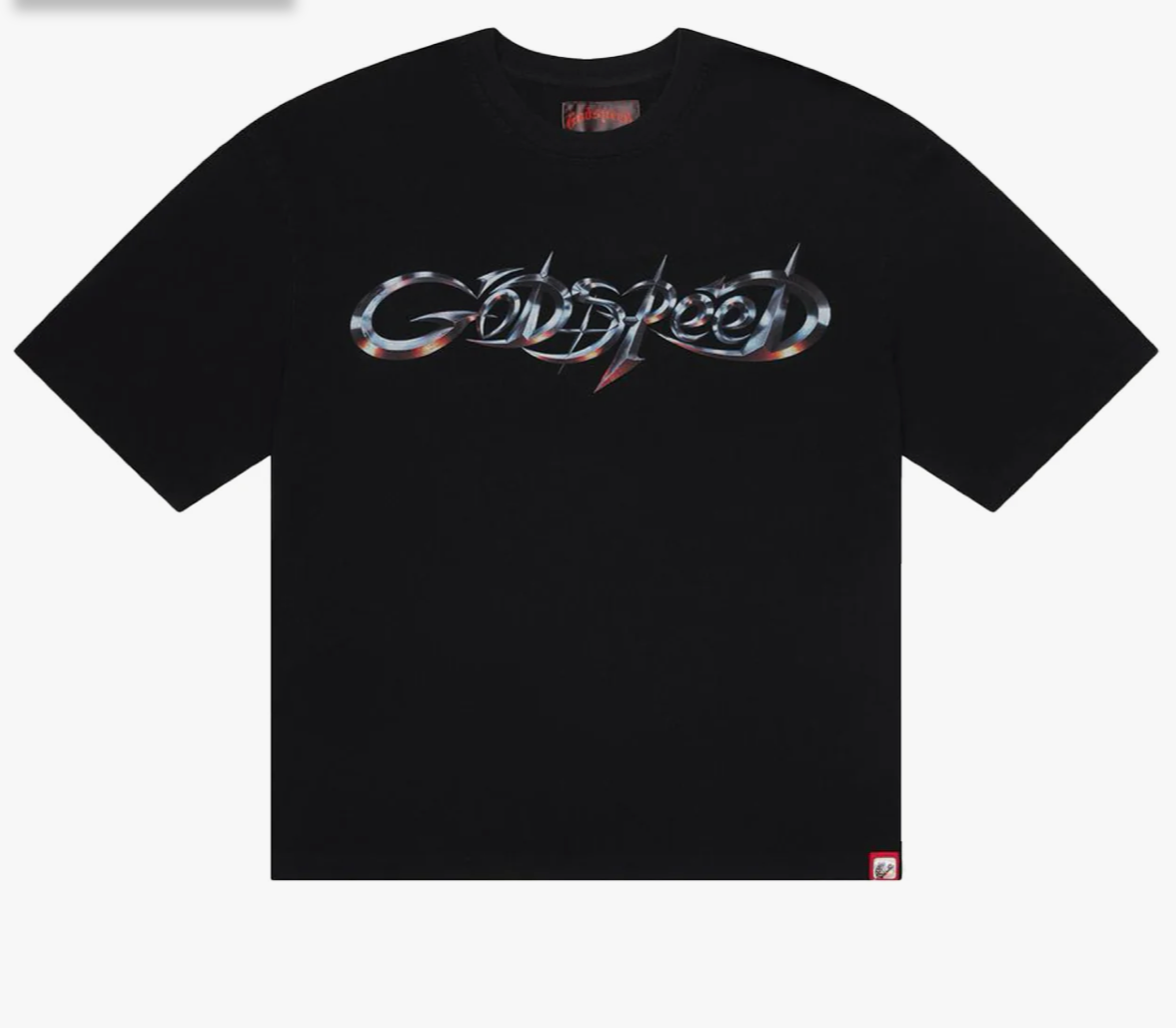 GODSPEED NEW AGE LOGO TEE BLACK