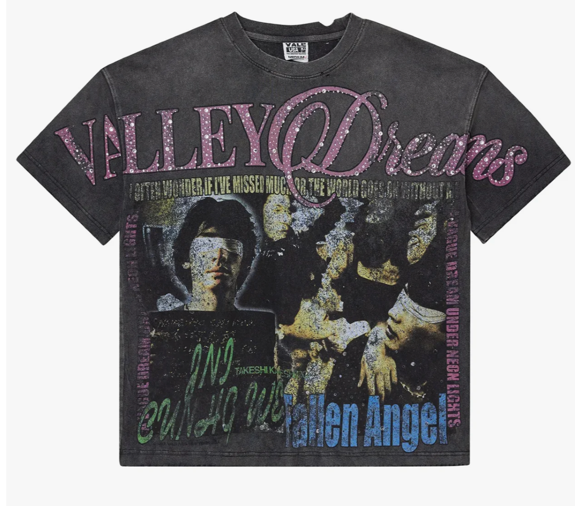 VALE FOREVER FALLEN BLING TEE BLACK