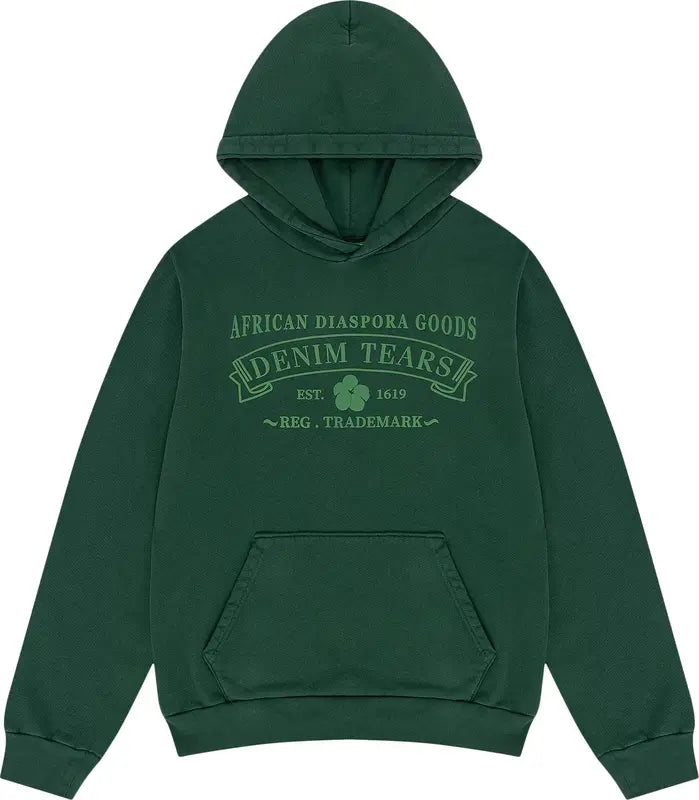 Denim Tear ADG Hoodie Green Print