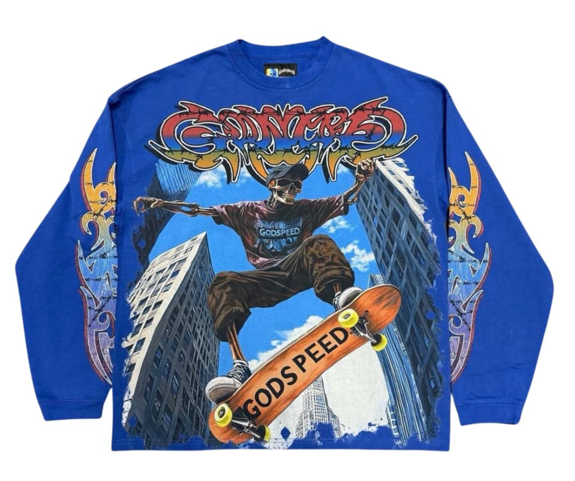 Godspeed Ollie Long Sleeve Tee Blue
