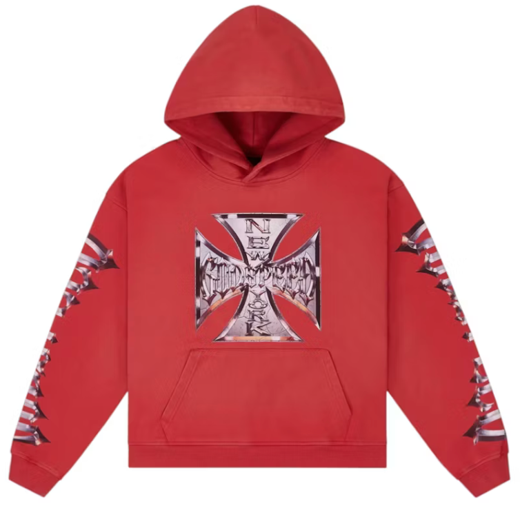 Godspeed Chrome Motto Hoodie Red Wash