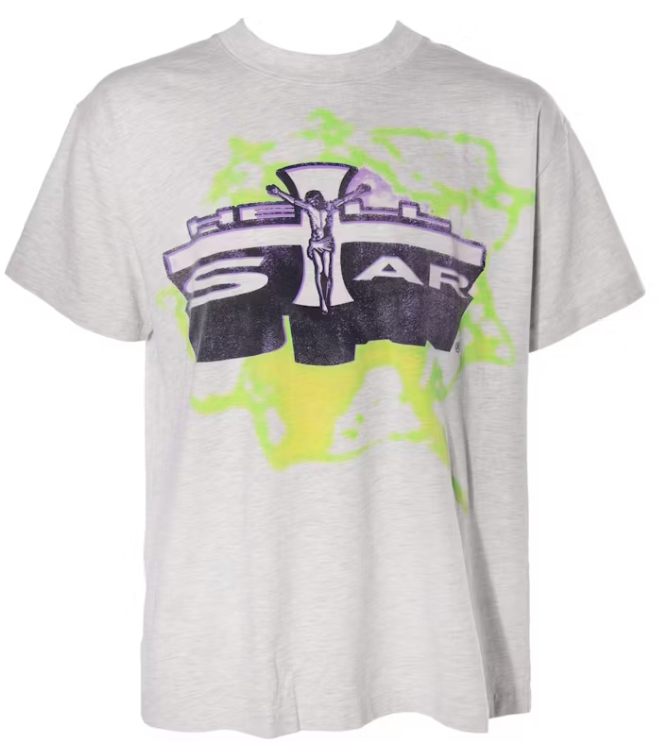 Hellstar Jesus T-Shirt Grey