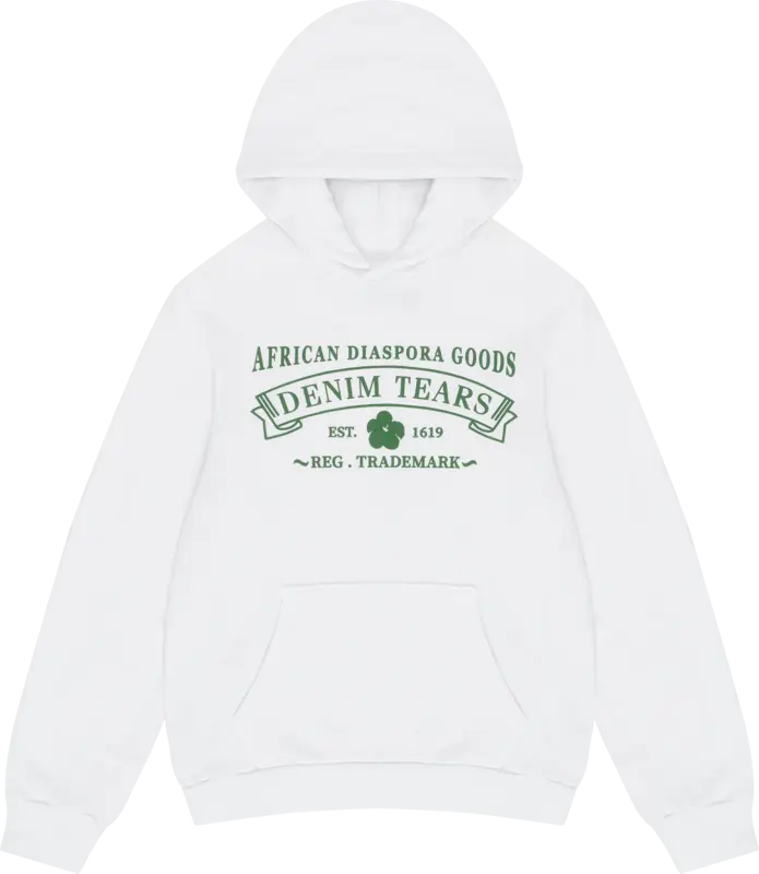 Denim Tear ADG Hoodie Green Print White