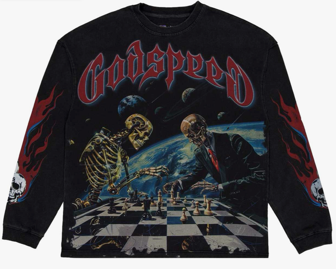 GODSPEED CHECKMATE L/S TEE BLACK