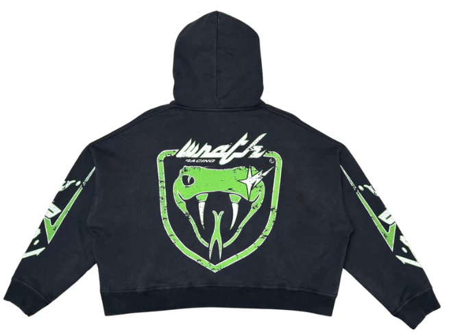 WRATHBOY VIPER CROPPED HOODIE (BLACK)