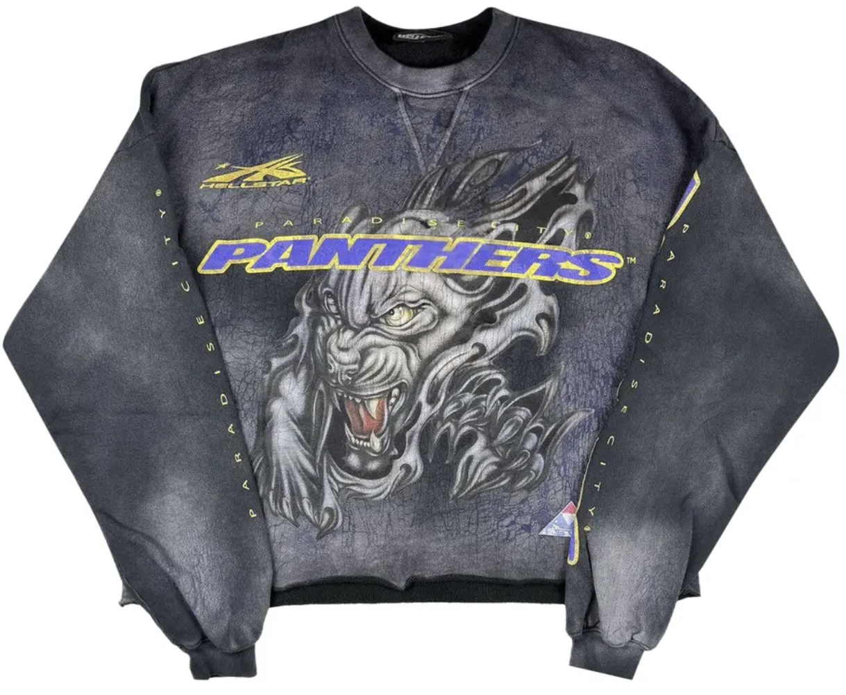 Hellstar Paradise City Panthers Crewneck 'Black'