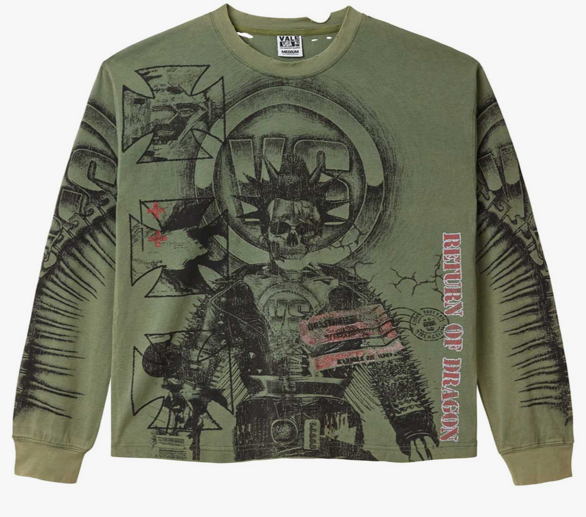 VALE FOREVER REGGIE L/S TEE GREEN