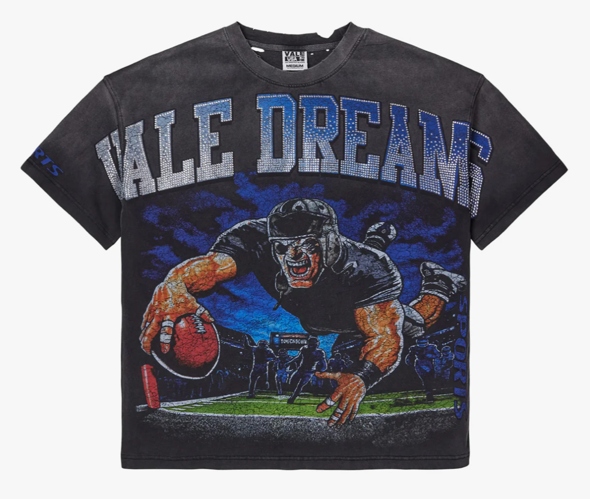 VALE FOREVER GRIDIRON BLING TEE BLACK