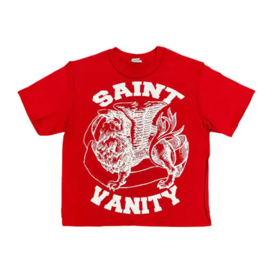 Saint Vanity Griffin T-Shirt White Red