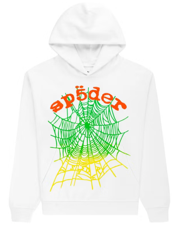Sp5der OG Web V2 Gradient Hoodie White