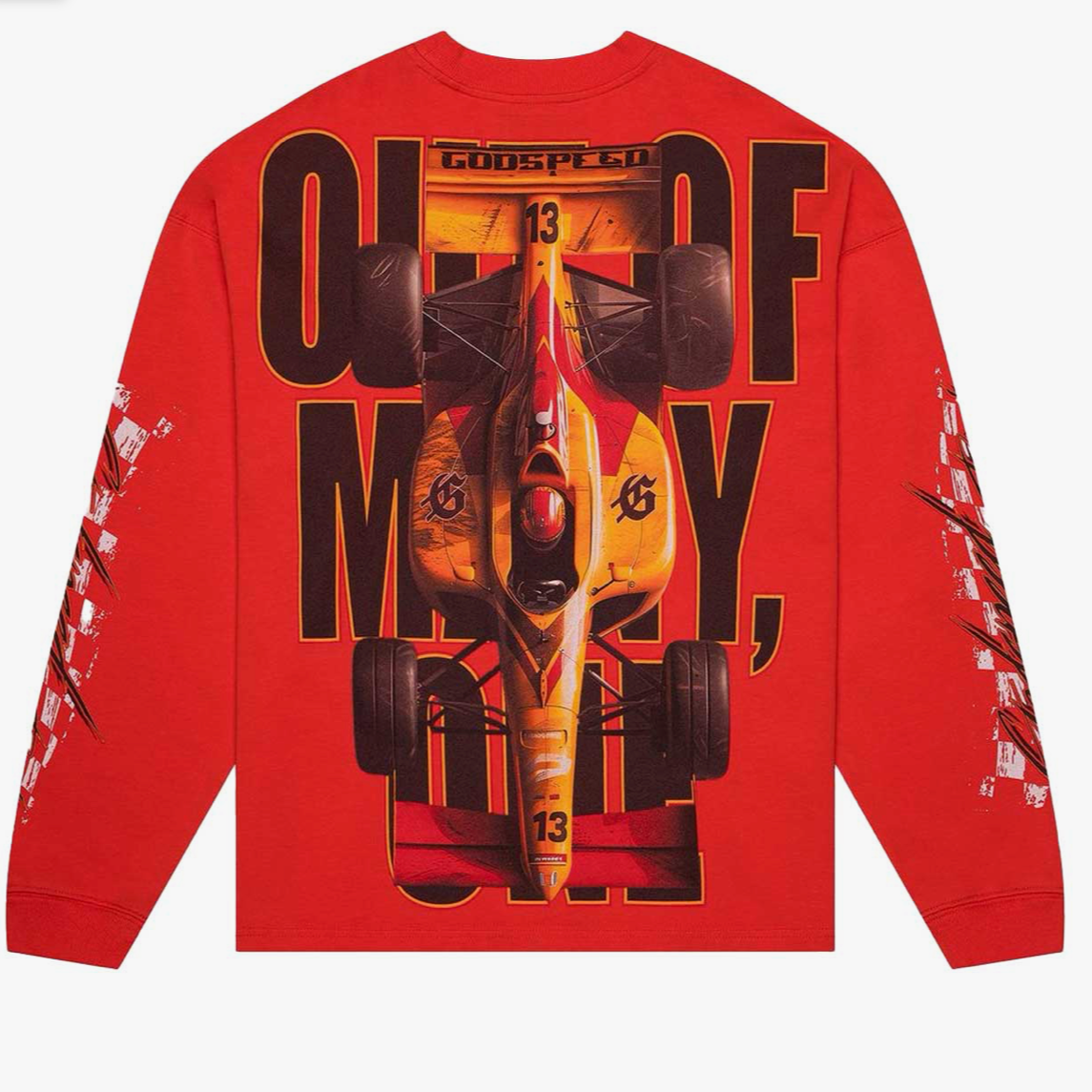 GODSPEED F1 FINISH LINE L/S TEE RED