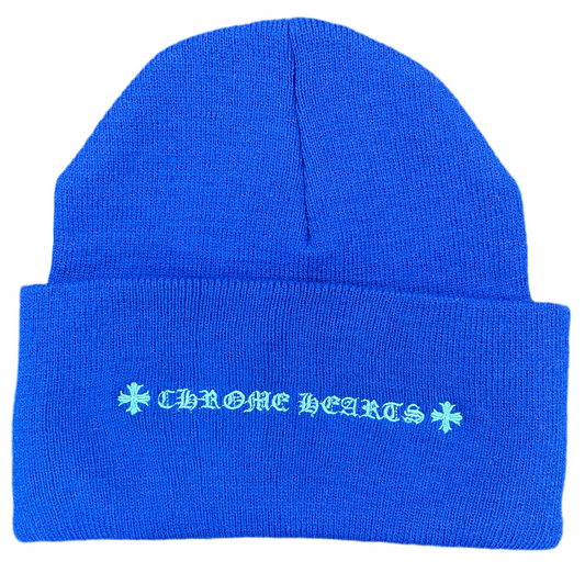 CHROME HEART BEANIE BLUE
