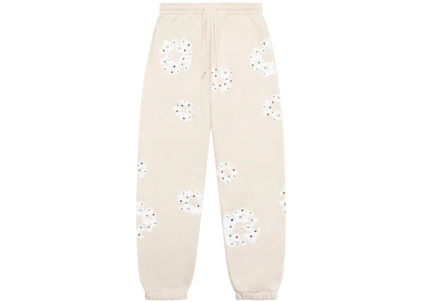 Denim Tears Rhinestone Cotton Wreath Sweatpants Oatmeal