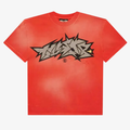 Hellstar Crack Print T-Shirt 'Red'