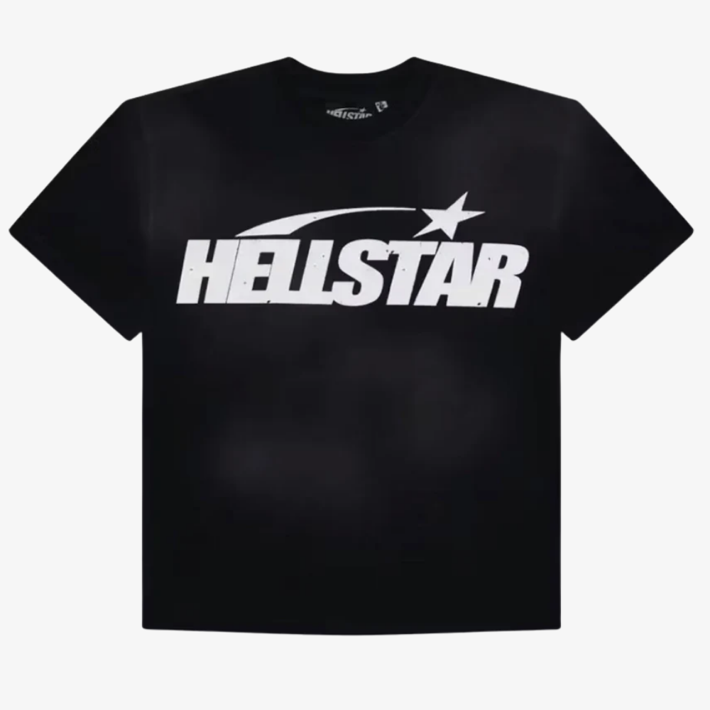 Hellstar Classic Logo Gel Print T-shirt Black