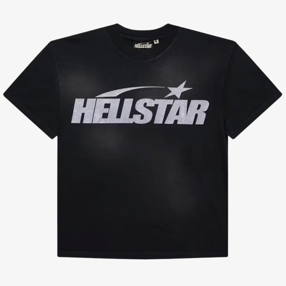 Hellstar Classic Glitter Logo T-shirt Black