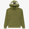 Sp5der Heavy Web Hoodie Olive