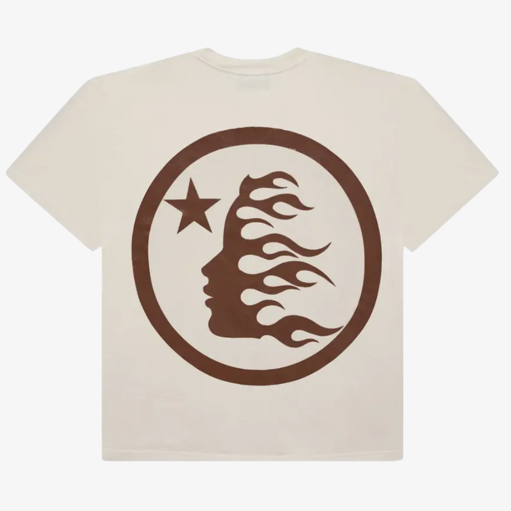 Hellstar Classic T-Shirt (Gel Print) 'White/Brown'