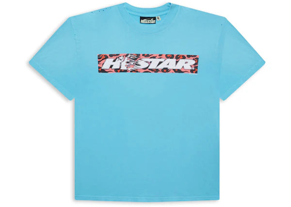 Hellstar Box Logo T-Shirt Blue