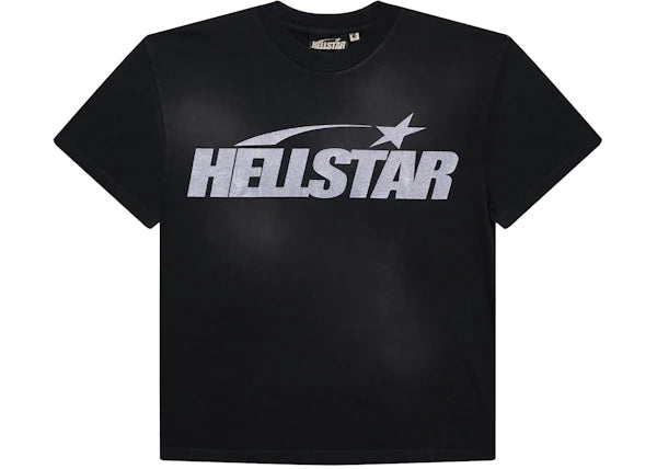 Hellstar Classic Glitter Logo T-shirt Black