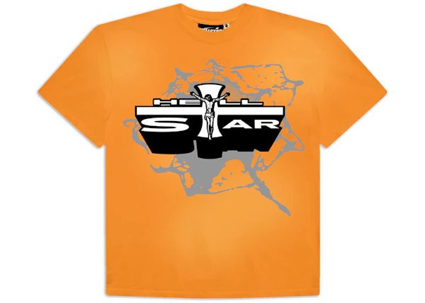 Hellstar Jesus T-Shirt Orange