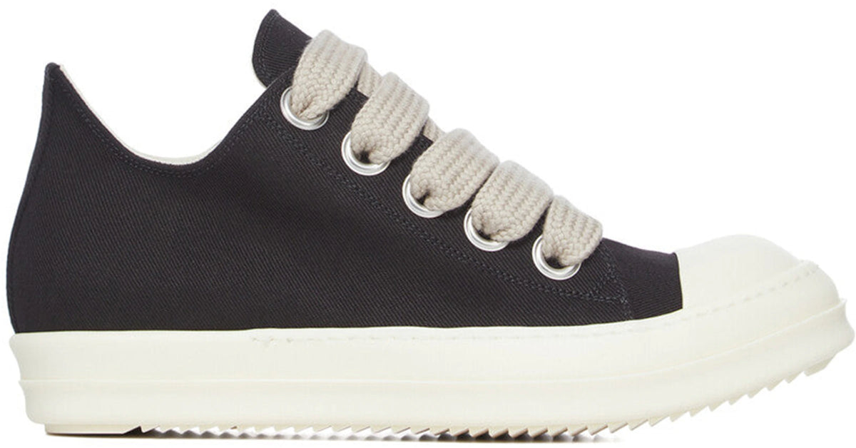 Rick Owens DRKSHDW Jumbolace Low Sneaks Black Milk