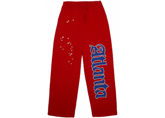 Sp5der Atlanta Open Leg Sweatpant Red