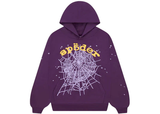 Sp5der Star OG Web V2 Hoodie Purple