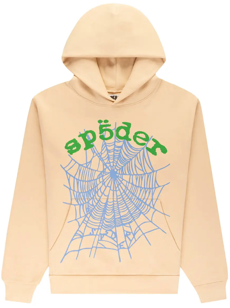 Sp5der Og Web V2 Hoodie 'Cream'