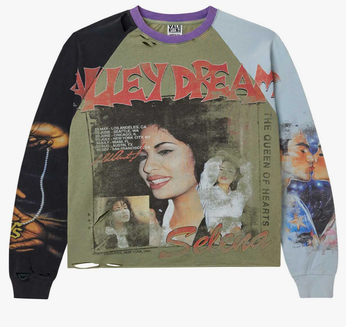 VALE FOREVER LA FLOR CHOP N SCREW L/S TEE GREEN