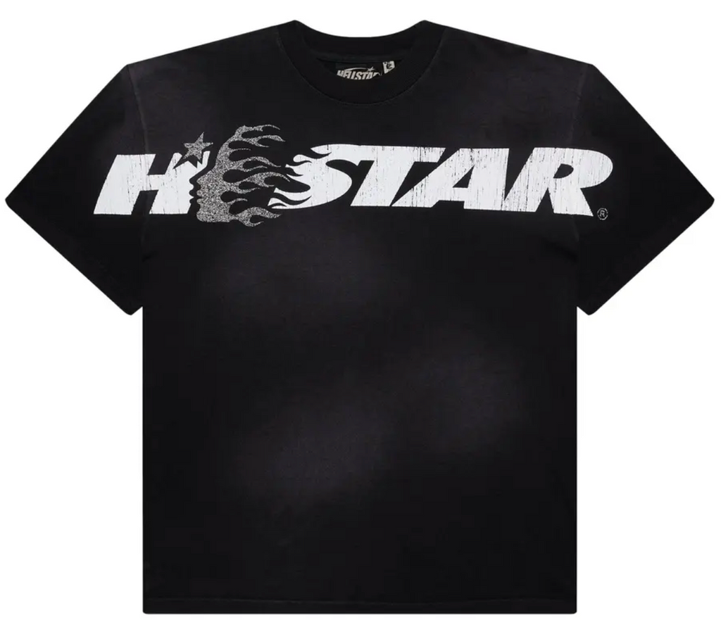 Hellstar Studios Cartoon Logo Glitter Logo T-Shirt 'Black'
