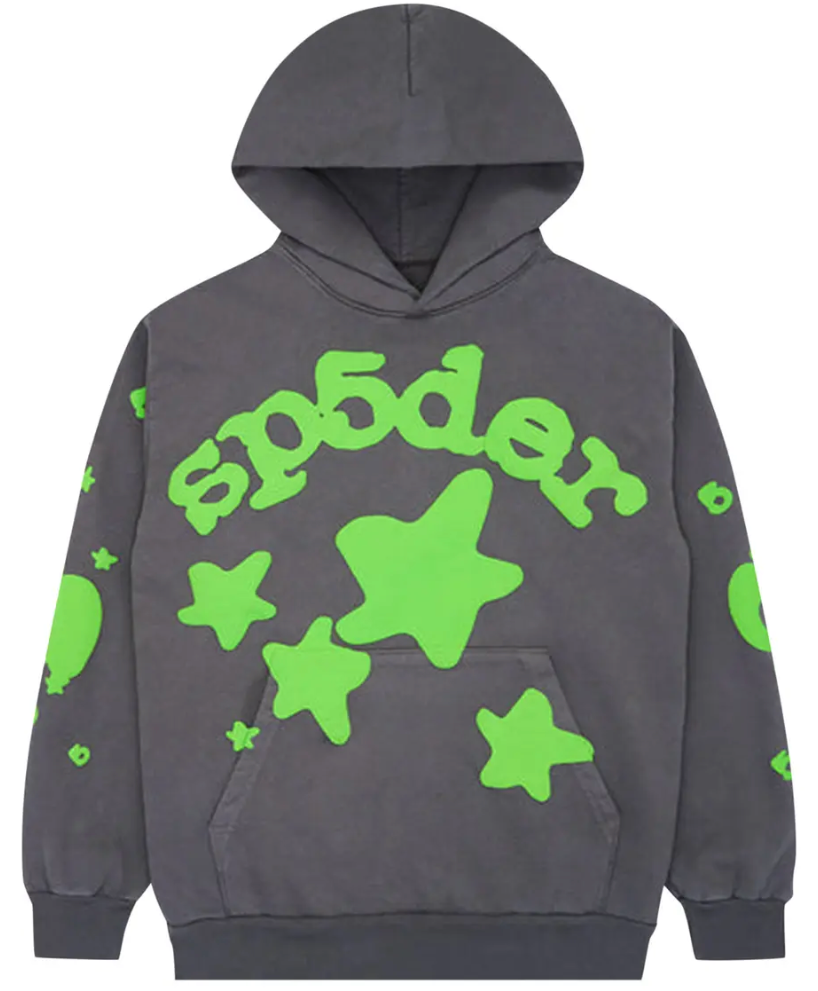 Sp5der Beluga Hoodie 'Slate Grey/Green'