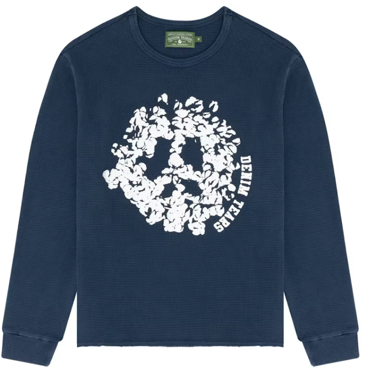 Denim Tears Denim University Thermal L/S Tee Navy