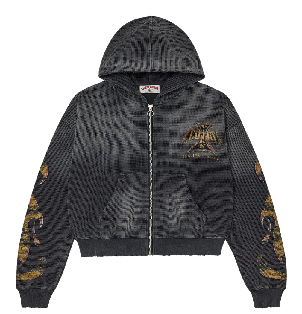 Vale Forever Reborn Waffle Zip Up 'Black