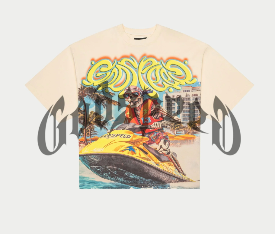 GODSPEED WAVE RUNNER TEE CREAM SHORT SLEEVE