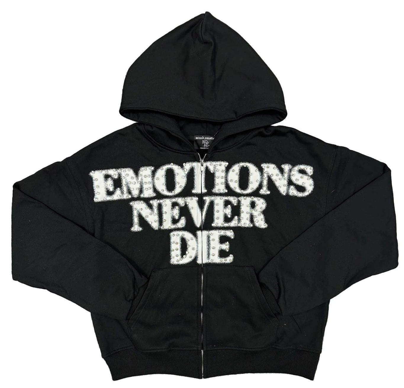 Black ‘End’ Rhinestone hoodie
