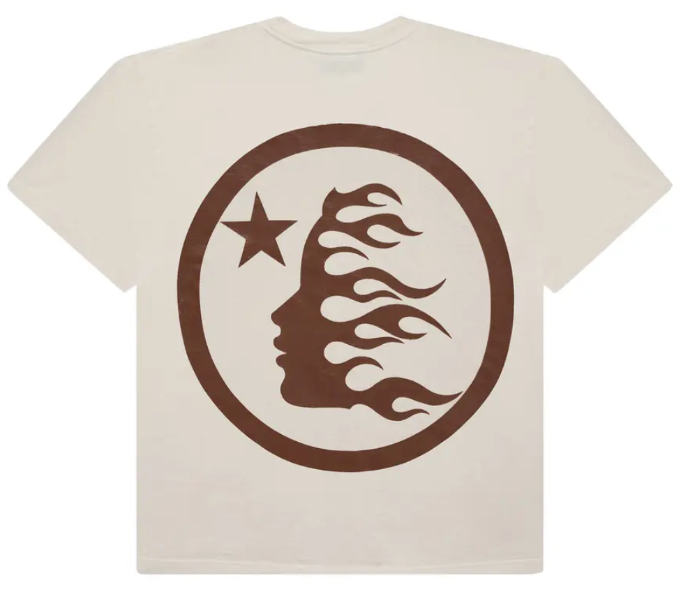 Hellstar Classic T-Shirt (Gel Print) 'White/Brown'